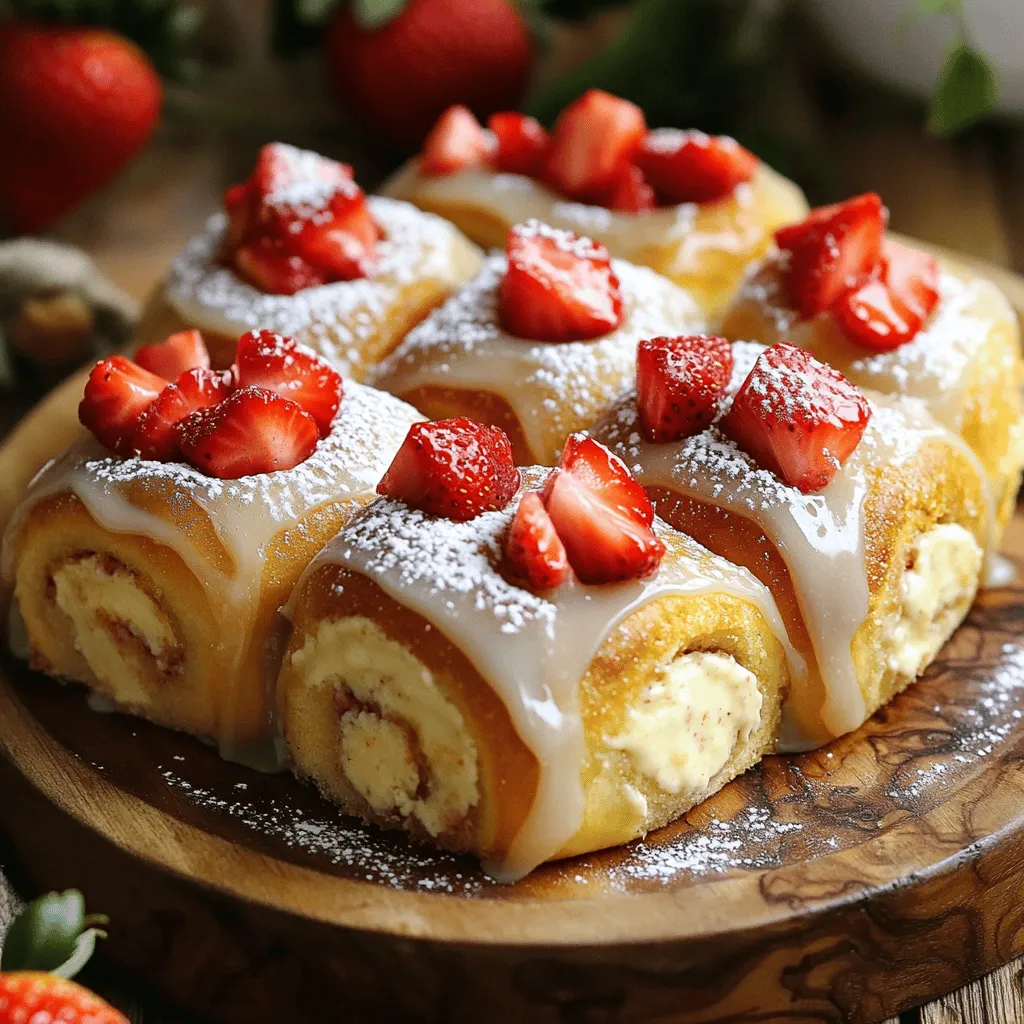Strawberry Cheesecake Sweet Rolls Delightful Treats