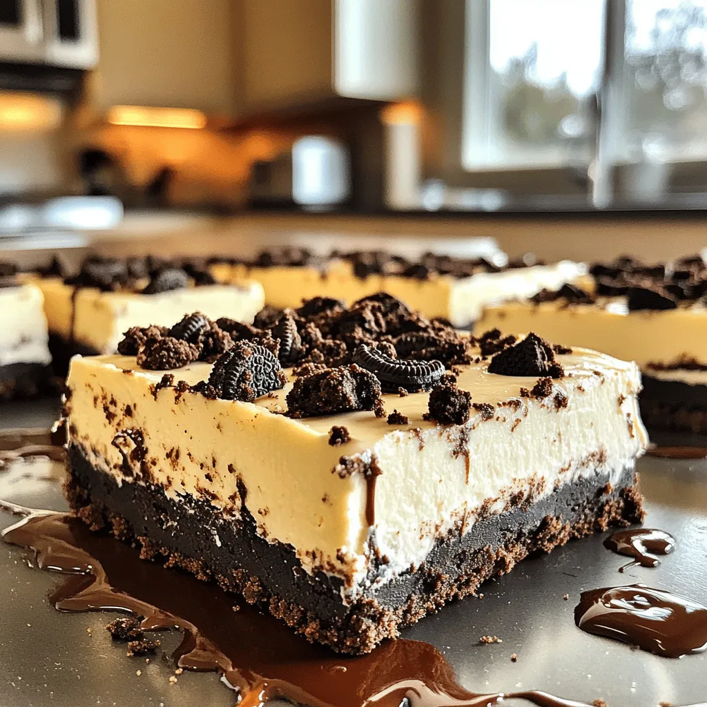 No Bake Cookies and Cream Cheesecake Bars Delight