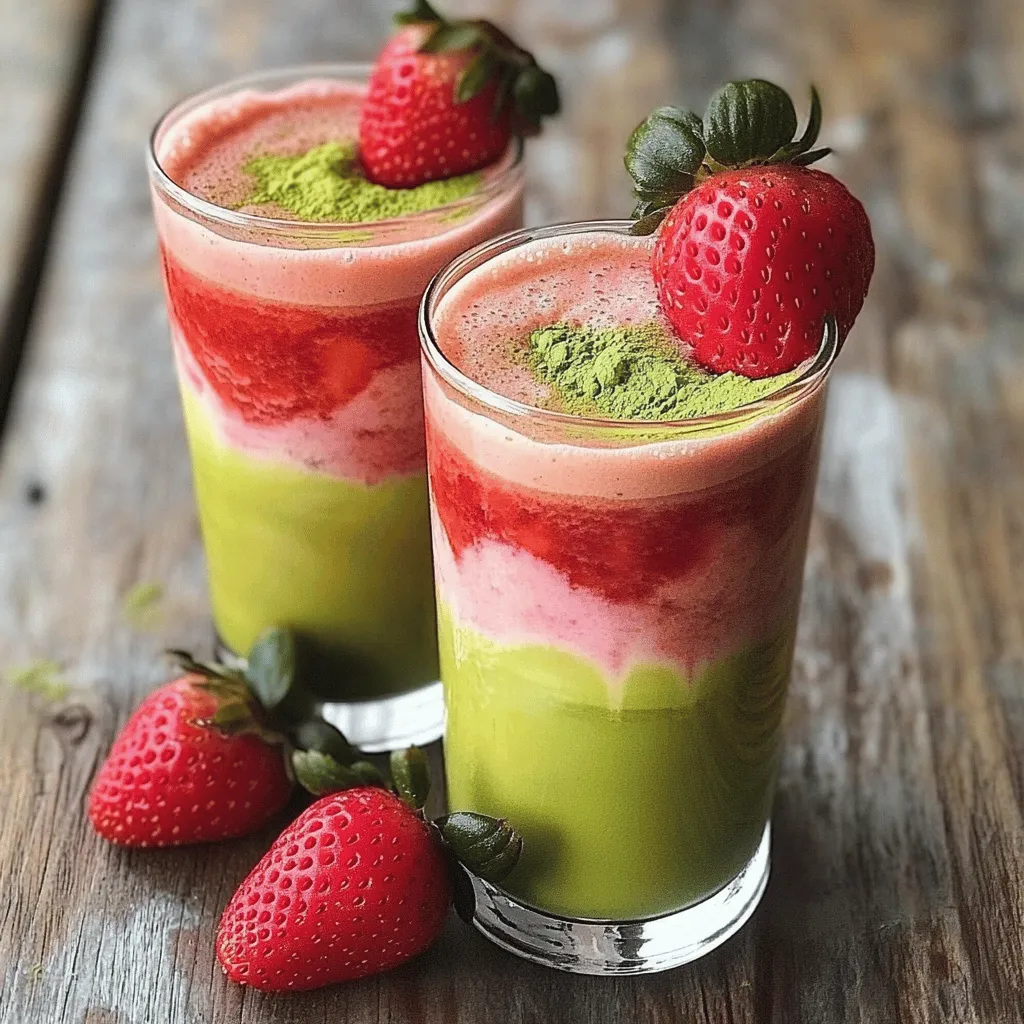 Strawberry Matcha Latte Refreshing and Tasty Drink