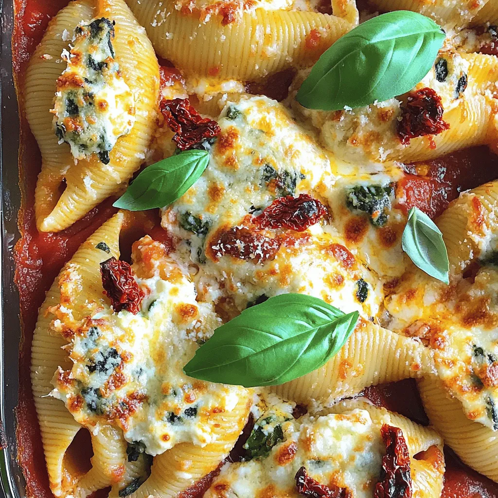 Tuscan stuffed shells are a tasty pasta dish. They come from Tuscan cuisine, known for its rich flavors. These shells are large pasta tubes filled with a creamy mixture. They usually contain ricotta and spinach. Sun-dried tomatoes add a nice touch of sweetness. The dish is then topped with marinara sauce and melted cheese.