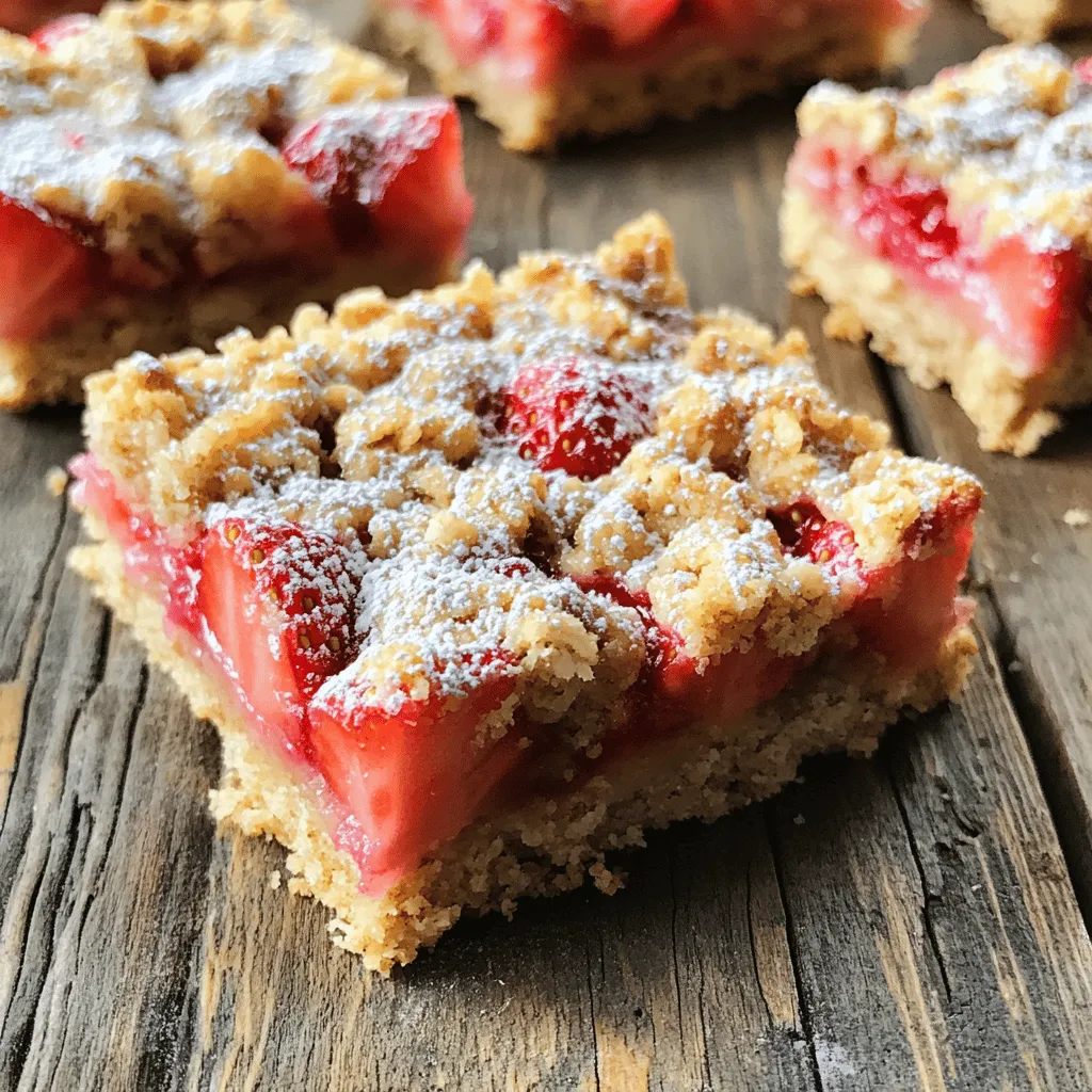 Strawberry Oatmeal Bars Crunchy and Sweet Treat
