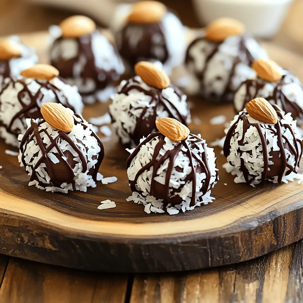 No-Bake Chocolate Almond Joy Bites Delightful Treat