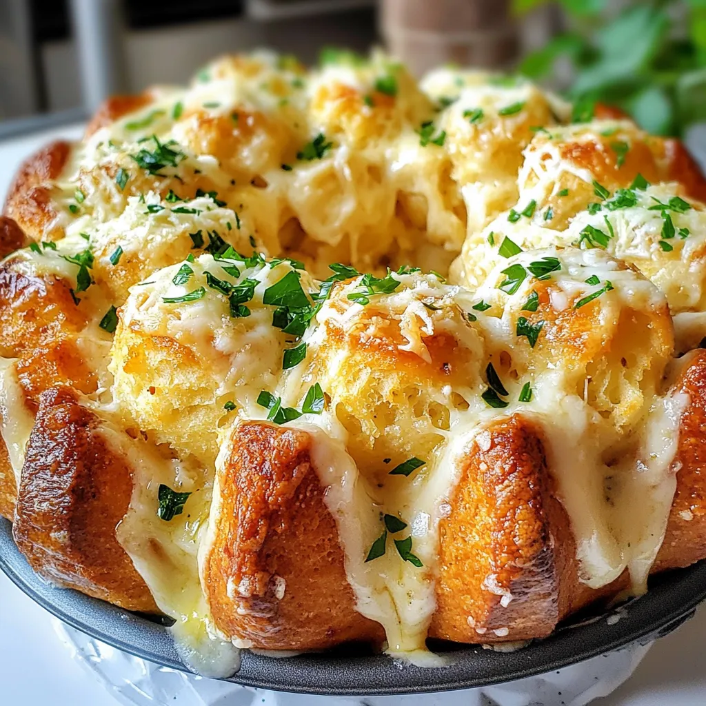 Chicken Alfredo Monkey Bread Savory and Cheesy Delight