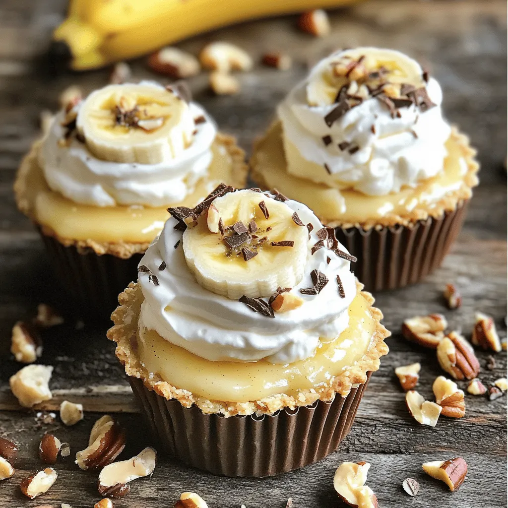 To make the Easy No-Bake Mini Banana Cream Pies, you will need a few simple ingredients. Here’s your shopping list: