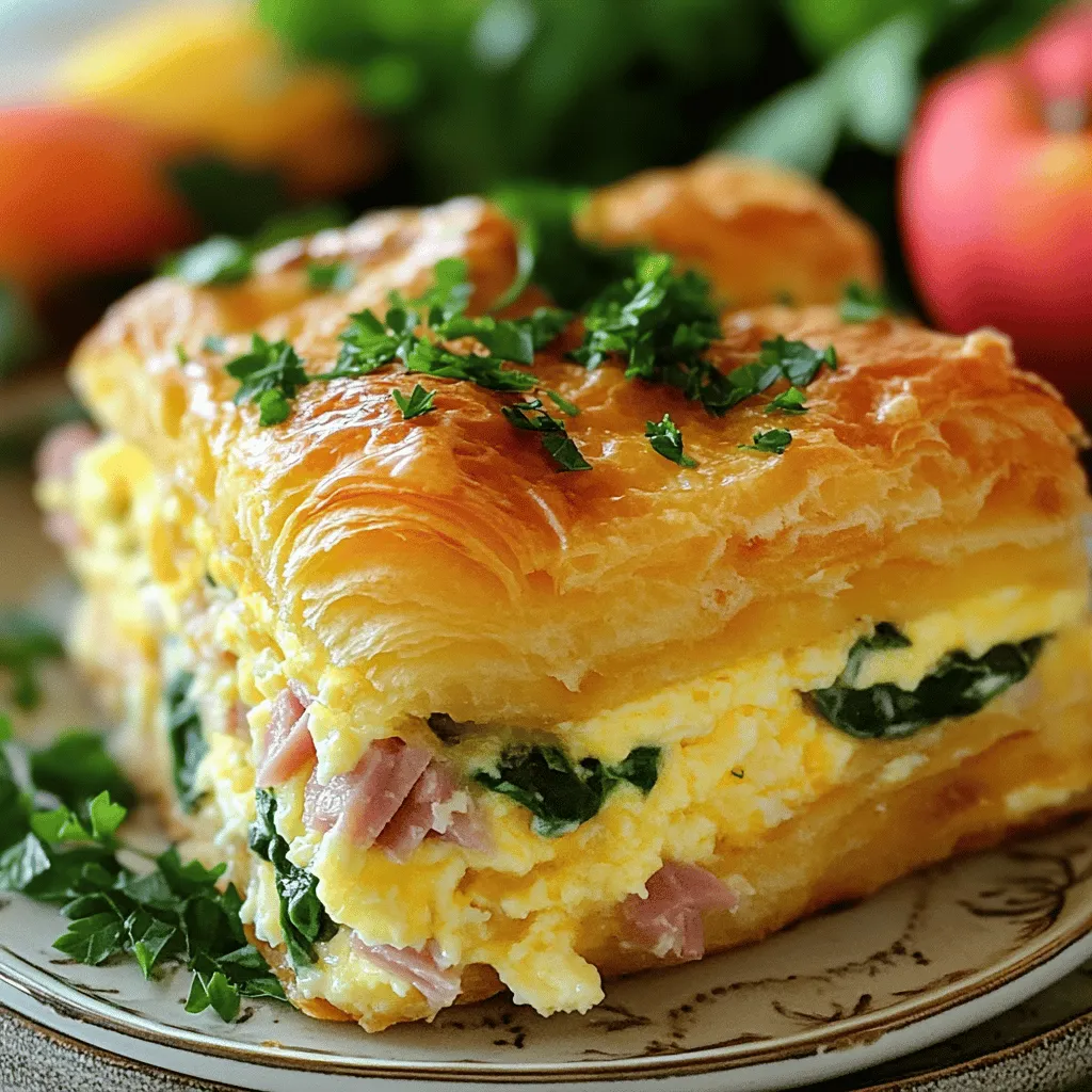 Overnight Croissant Breakfast Casserole Delight