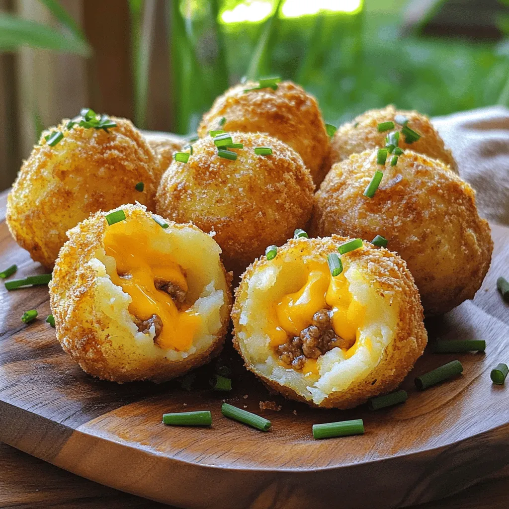 Crispy Mashed Potatoes Stuffed with Cheese &#038; Beef Delight