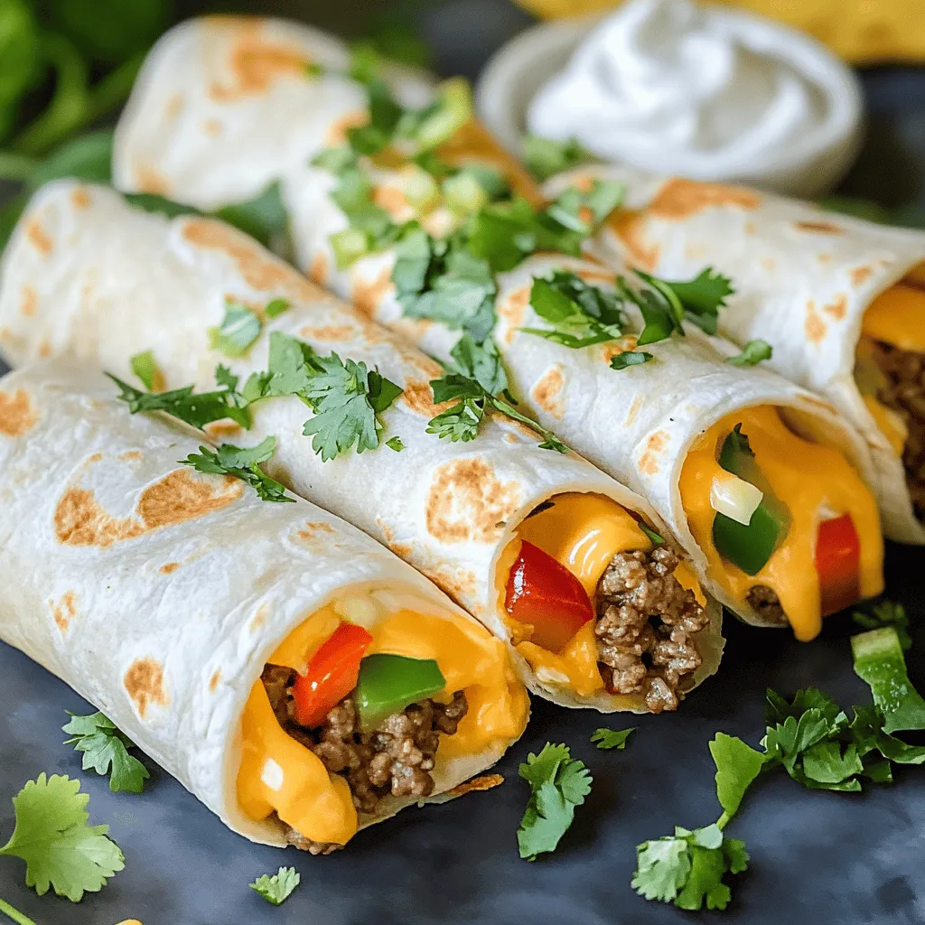 When making Cheesy Beef Wraps, having the right ingredients is key. Here’s what you need: