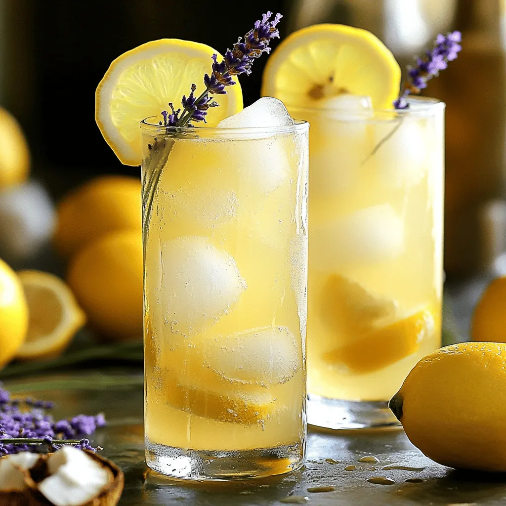 Coconut Lavender Lemonade Mocktail Recipe Delight