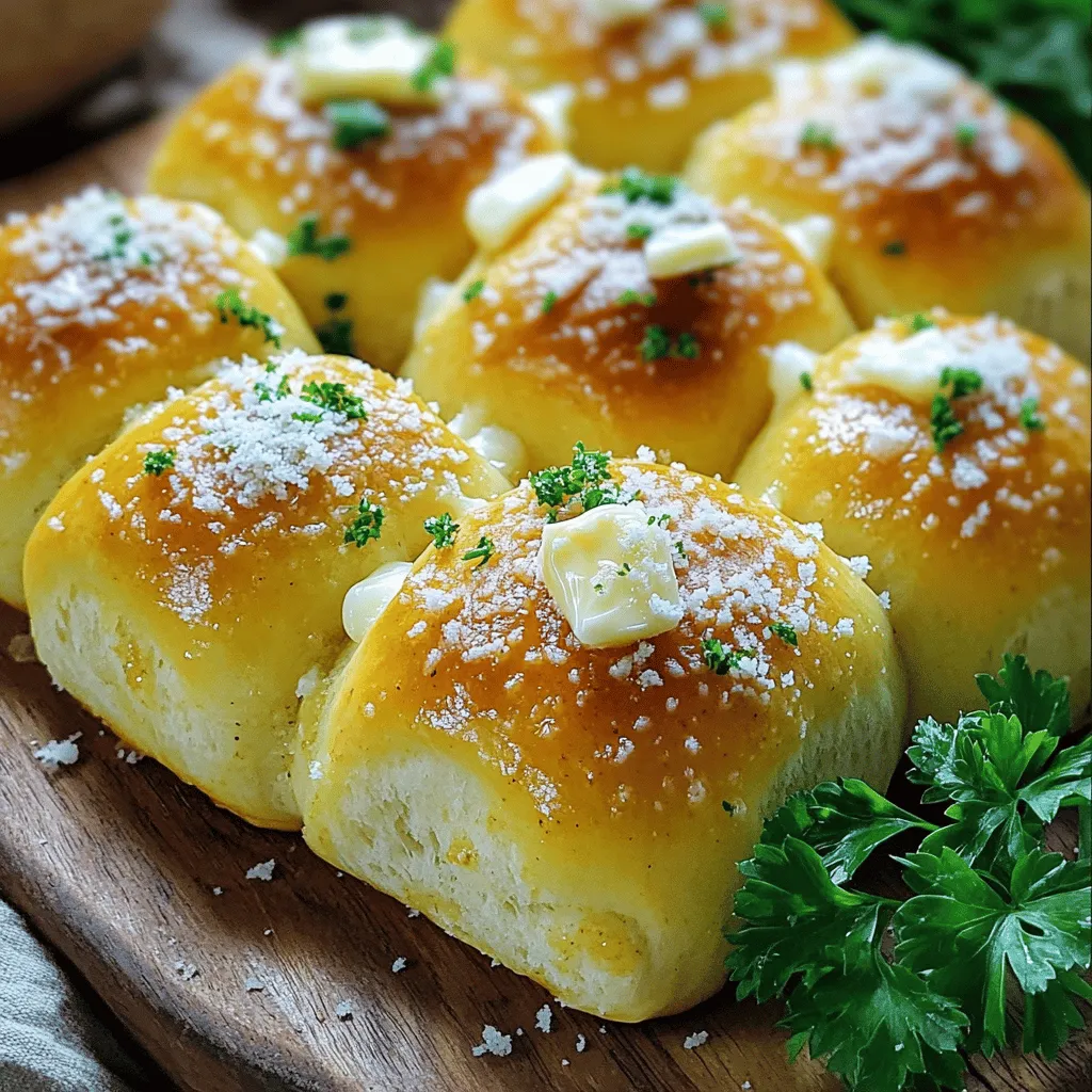 Garlic Parmesan Dinner Rolls Flavorful and Soft Treat