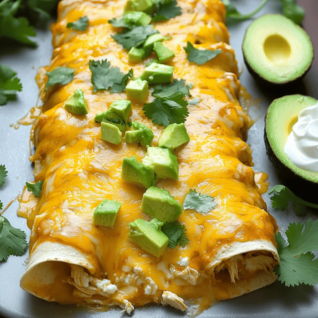 To make the best chicken enchiladas, you need simple, fresh ingredients. Start with cooked chicken. I prefer shredded chicken, as it mixes well with other flavors. You can use leftover chicken or a rotisserie chicken for quick prep.