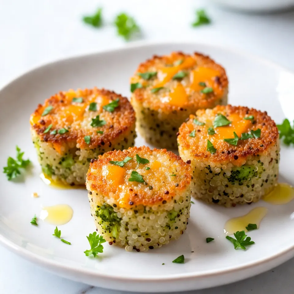 Broccoli Cheddar Quinoa Bites Healthy Snack Recipe