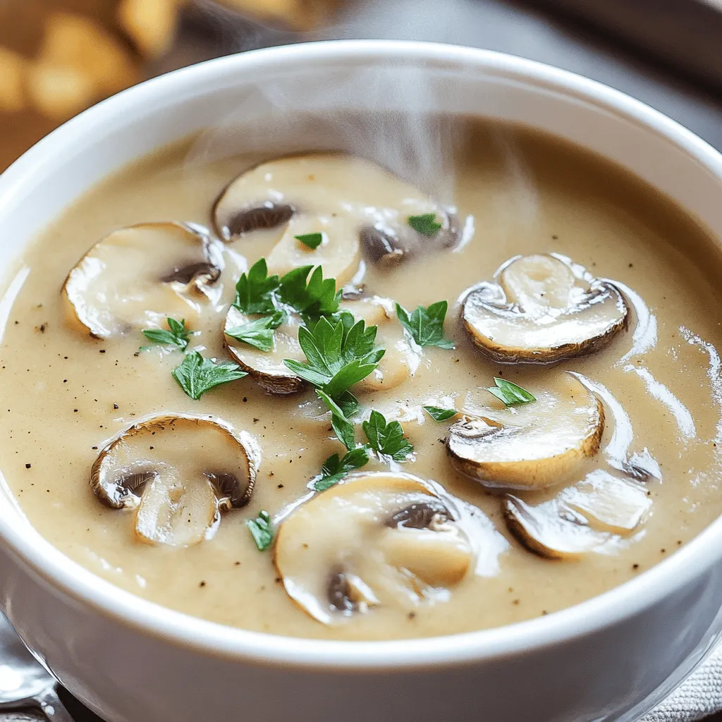 To make homemade condensed cream of mushroom soup, you need just a few key ingredients. The creamy mushroom soup ingredients include fresh mushrooms, butter, flour, vegetable broth, and milk. For the best mushrooms for soup, I recommend using button or cremini mushrooms. They both have a nice flavor and texture.