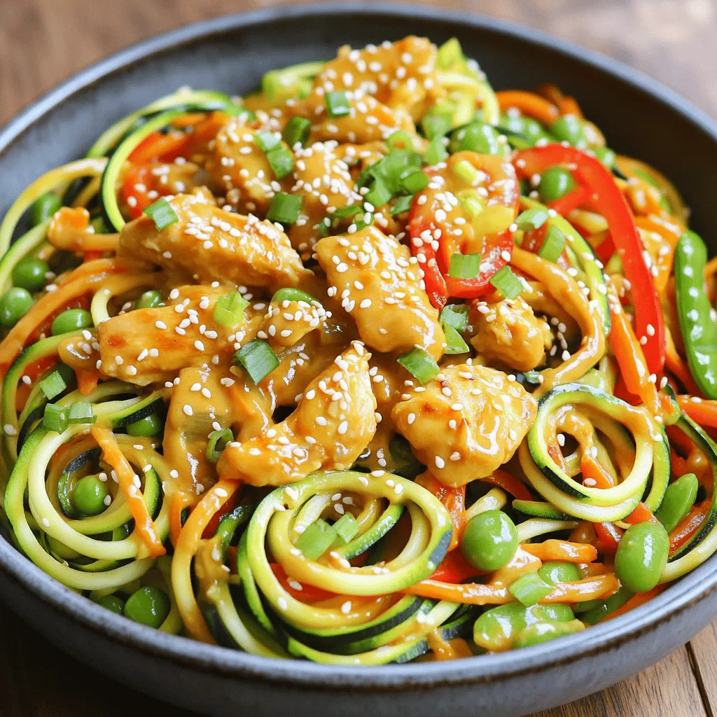Spicy Peanut Zoodle Stir Fry Flavorful and Quick Meal