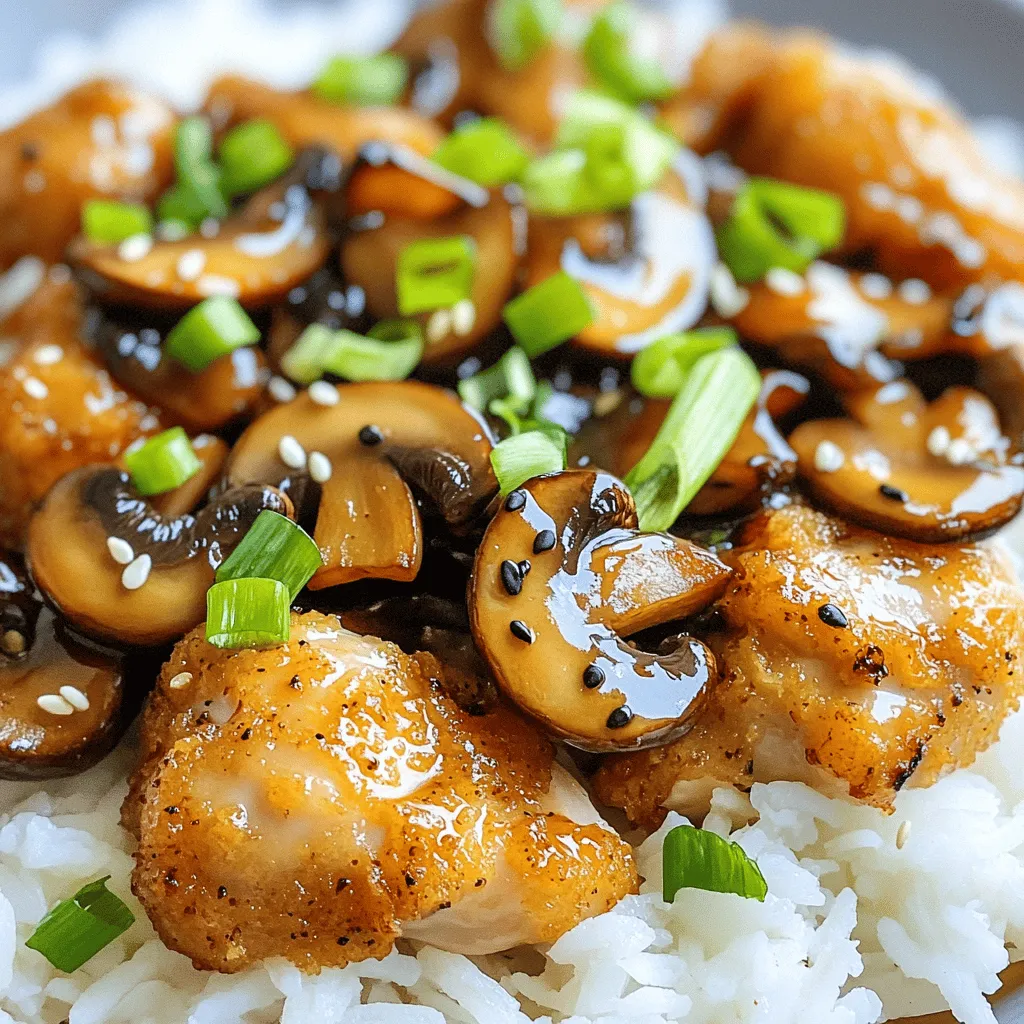 Black Pepper Chicken with Mushrooms Savory Delight