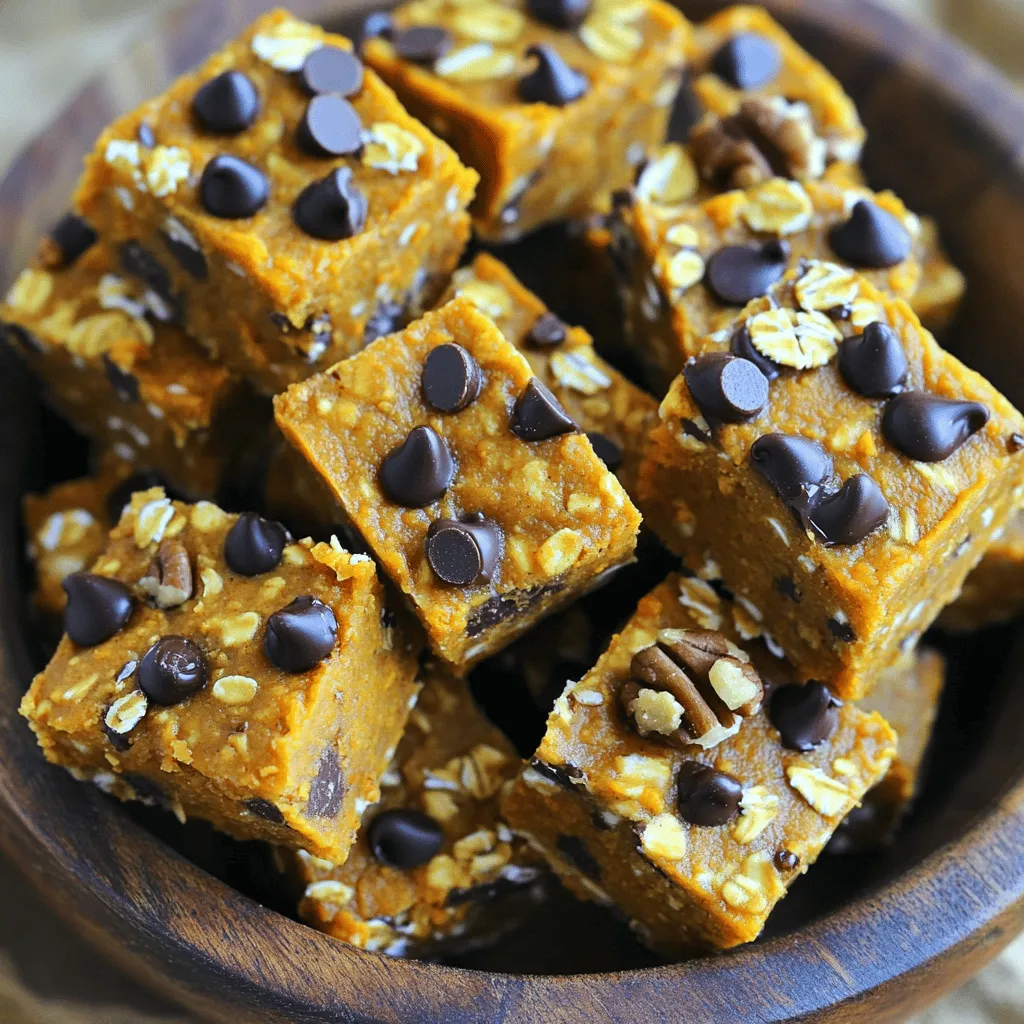 No-Bake Pumpkin Chocolate Chip Energy Squares Delight