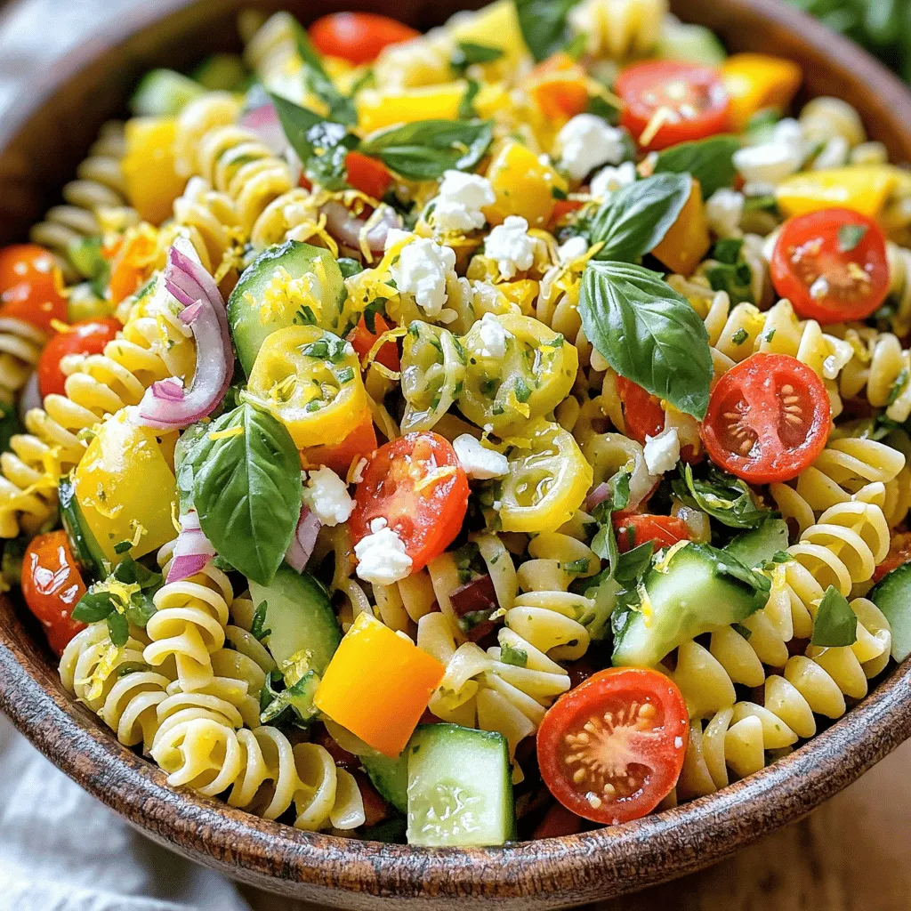 Lemon Basil Pasta Salad Fresh and Easy Recipe