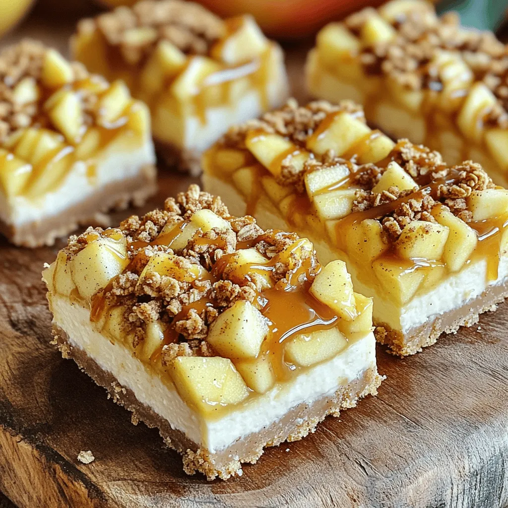 Caramel Apple Crisp Cheesecake Bars Delightful Treat