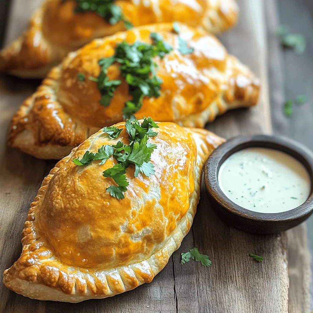 Mini Football Buffalo Chicken Calzones Flavor Explosion