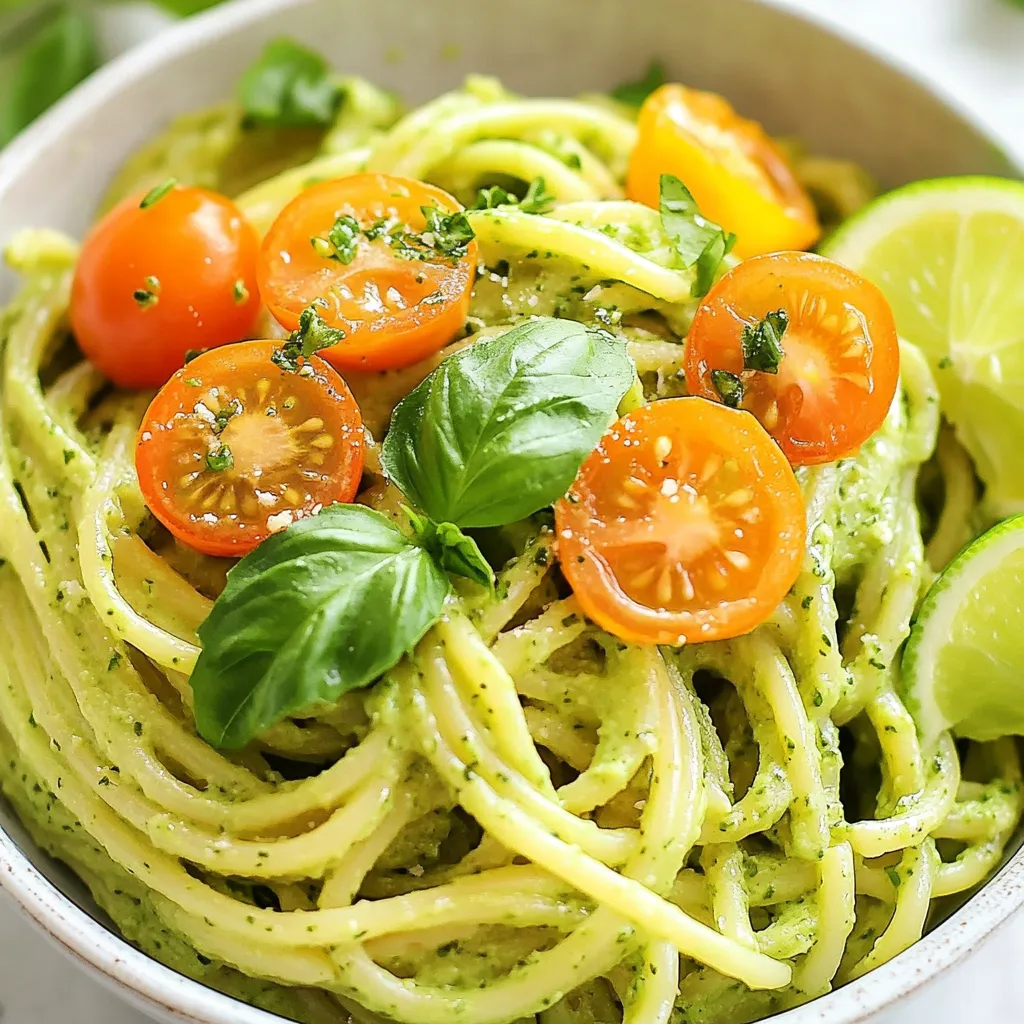 Creamy Avocado Lime Pasta Flavorful and Easy Meal
