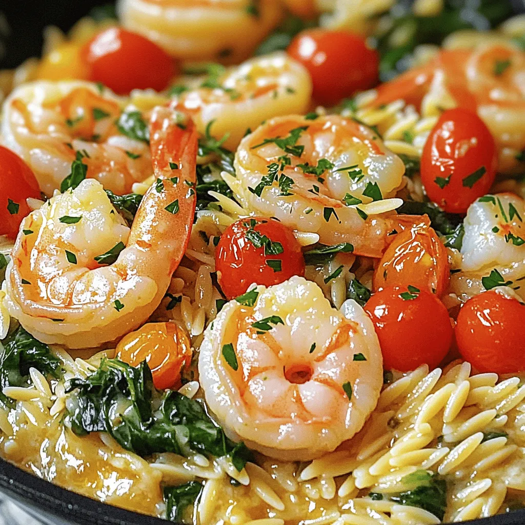 Creamy Garlic Butter Shrimp Orzo Flavorful Delight