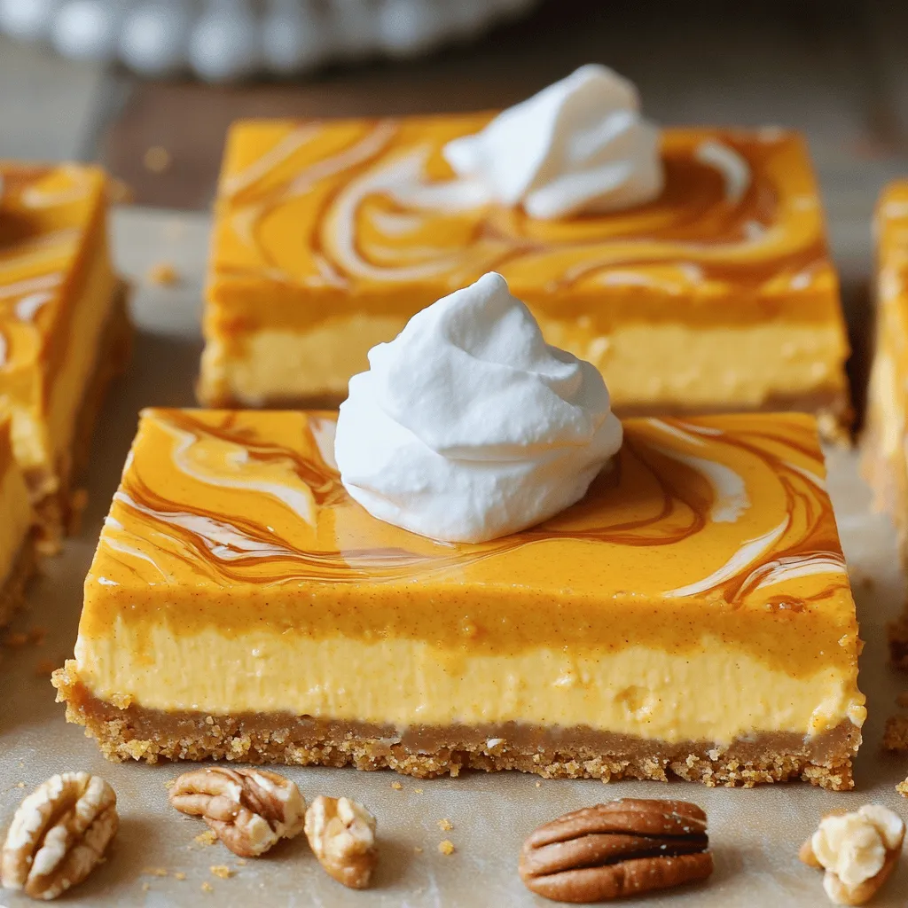 Pumpkin Cheesecake Bars Decadent Fall Dessert Delight