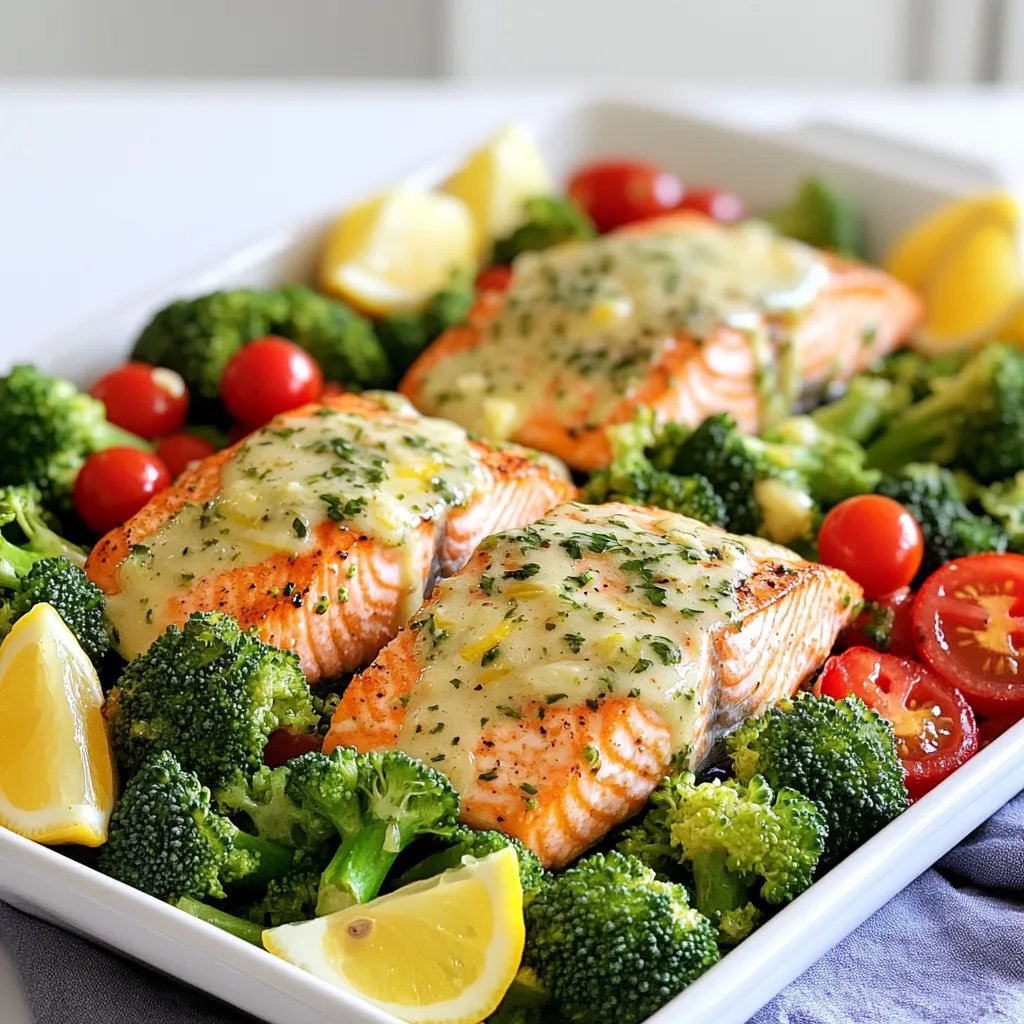 Garlic Butter Salmon and Veggies Sheet Pan Delight