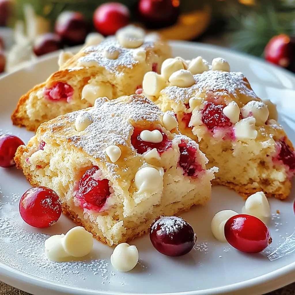 Cranberry White Chocolate Scones Fresh and Tasty Treat