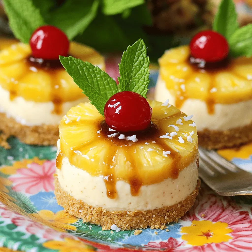 Pineapple Upside-Down Cheesecakes Flavorful Dessert Idea