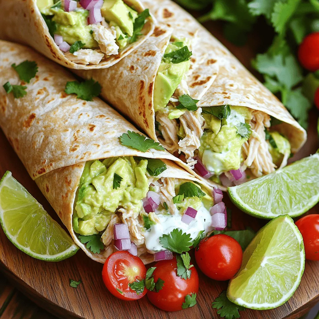 Avocado Chicken Salad Wraps Healthy and Simple Meal
