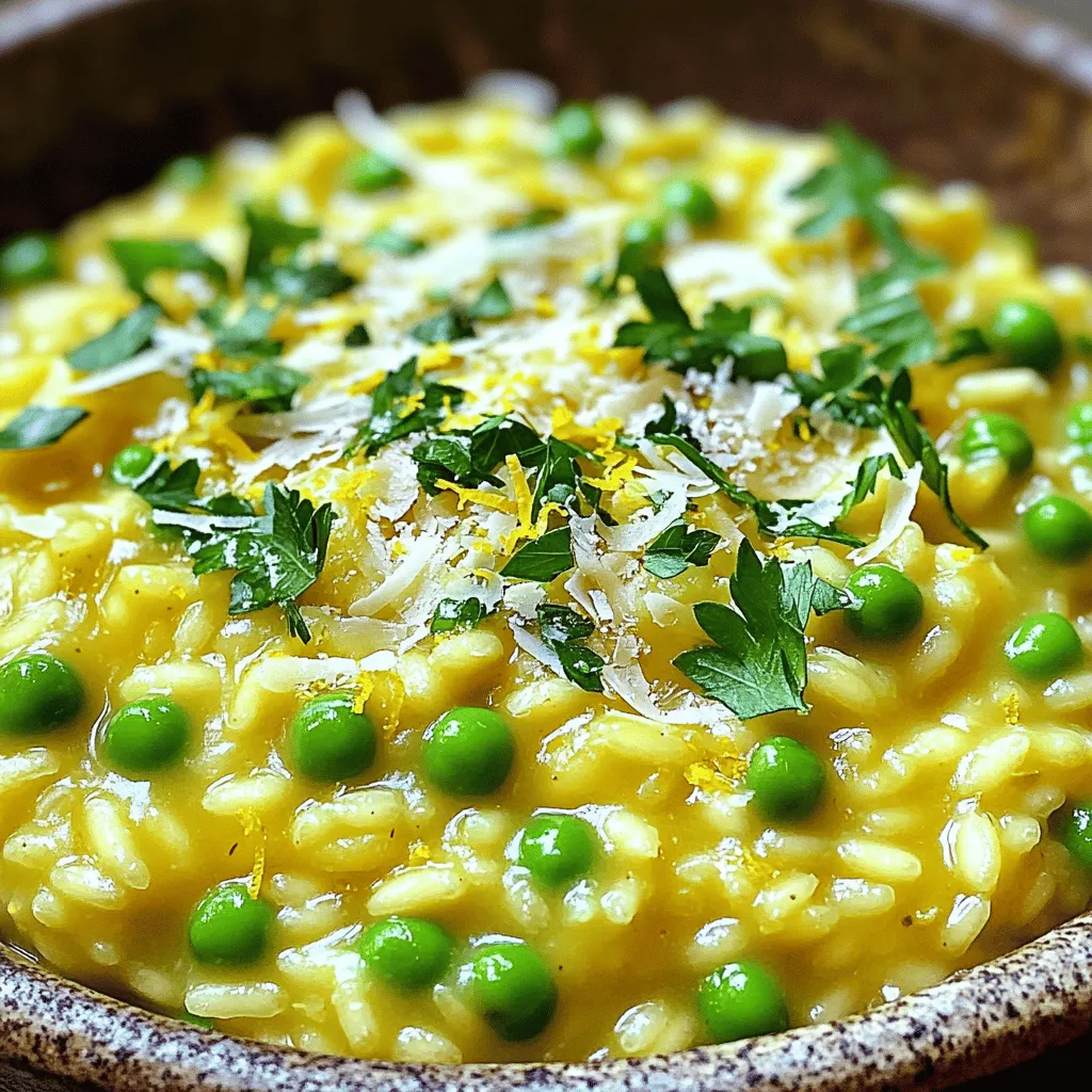 Saffron Risotto with Peas Flavorful Comfort Dish