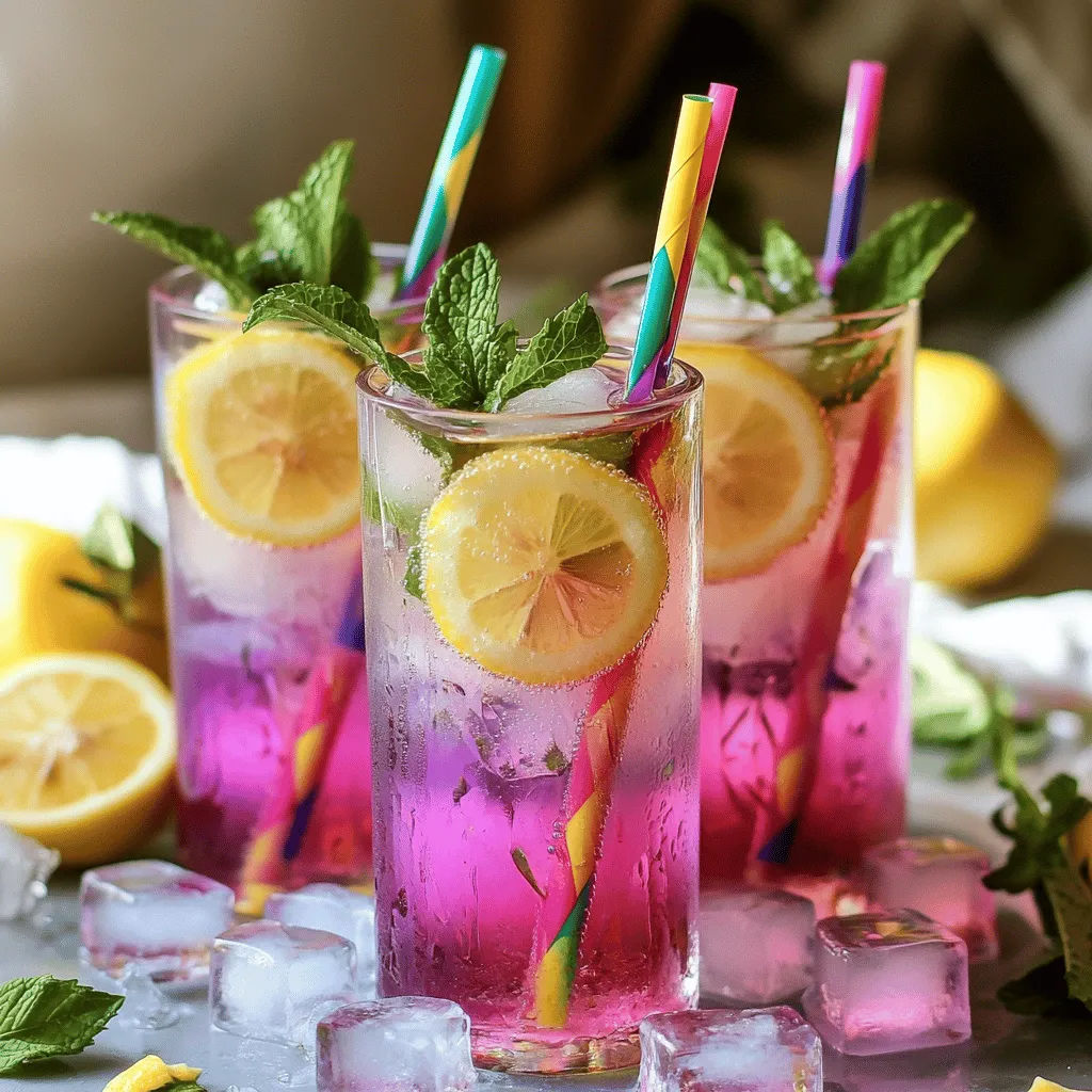 Making color changing lemonade is fun and easy! You need a few key ingredients to create this vibrant drink.