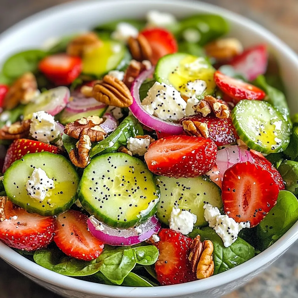 Strawberry Spinach Poppy Seed Salad Fresh and Tasty Treat