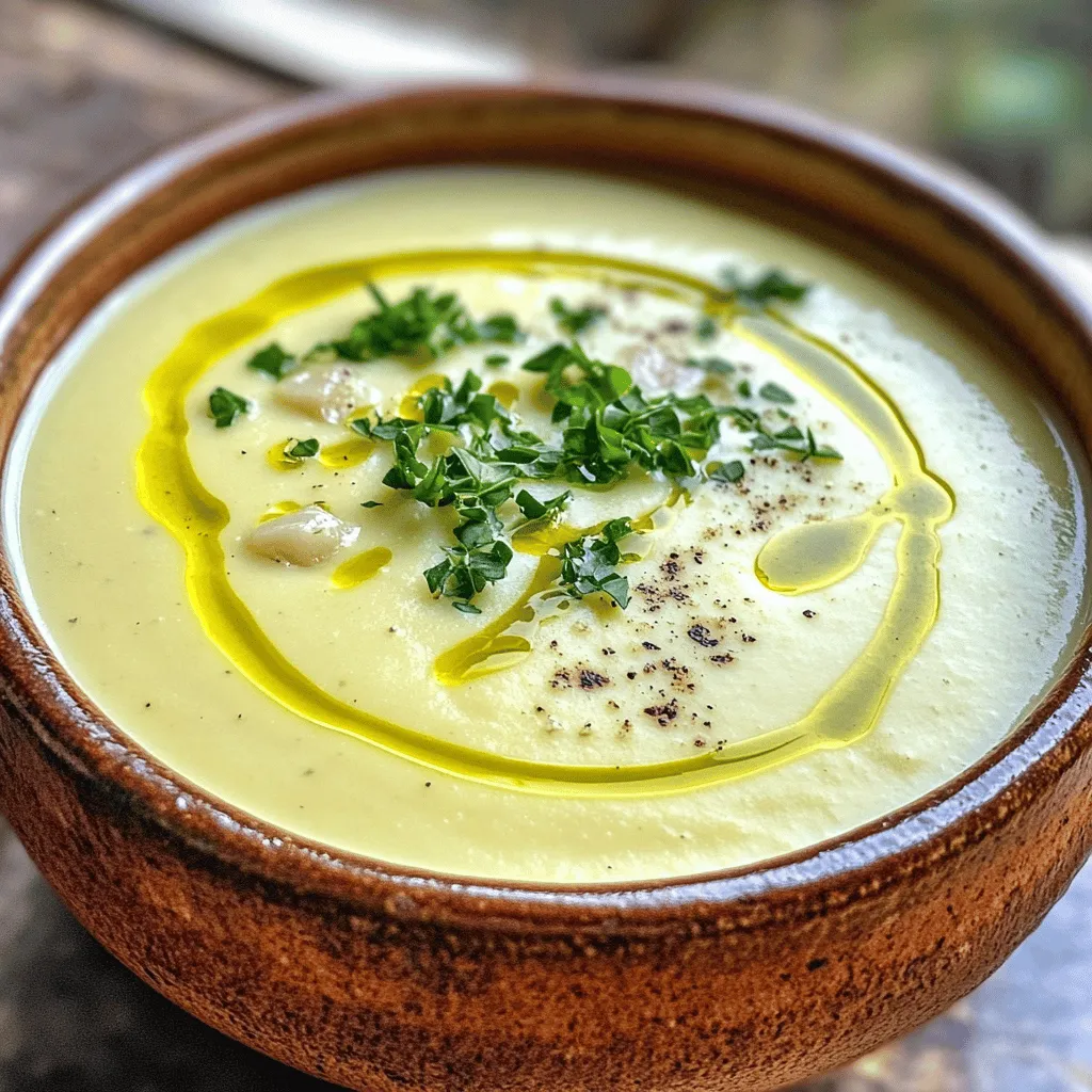 Creamy Roasted Garlic Cauliflower Soup Delight