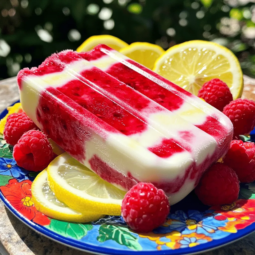 Raspberry Lemon Yogurt Popsicles Refreshing Summer Treat