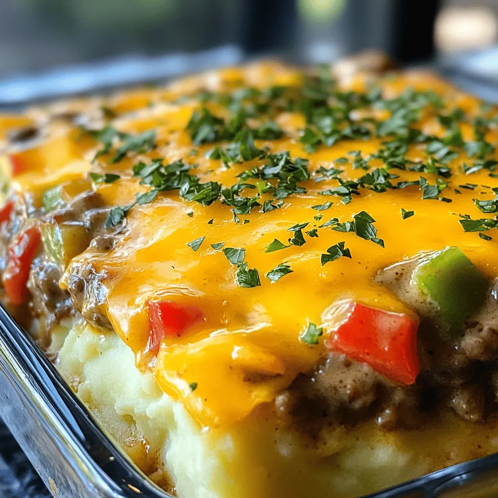 To create the perfect cheesy loaded meatloaf casserole, gather these simple ingredients: