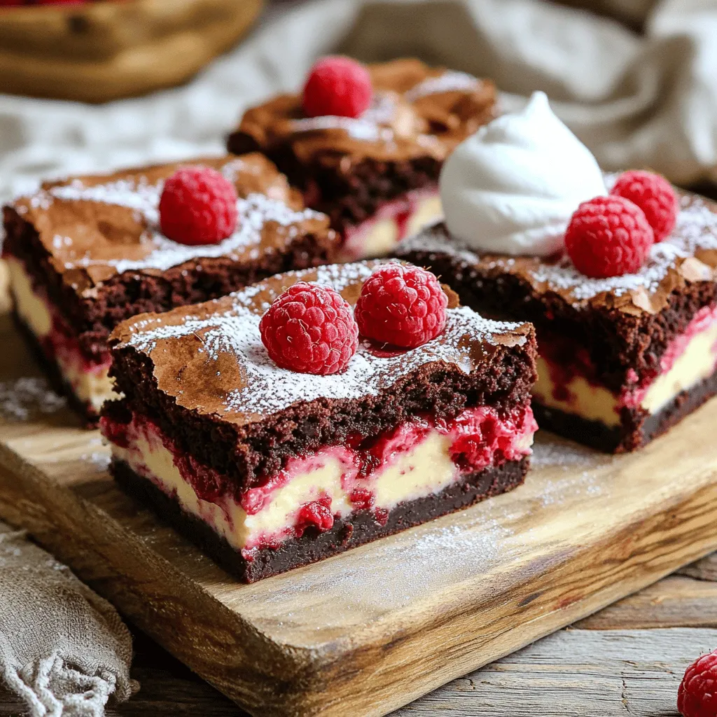 Raspberry Cheesecake Brownies Delightful Treat Recipe