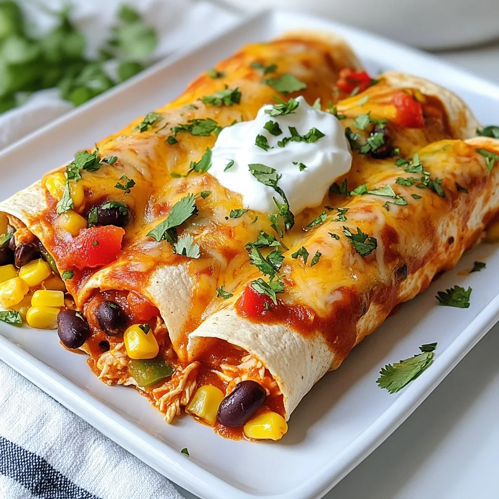High Protein Chicken Enchiladas Flavorful and Easy