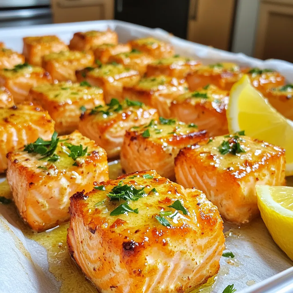 Air Fryer Garlic Butter Salmon Bites Tasty Delight