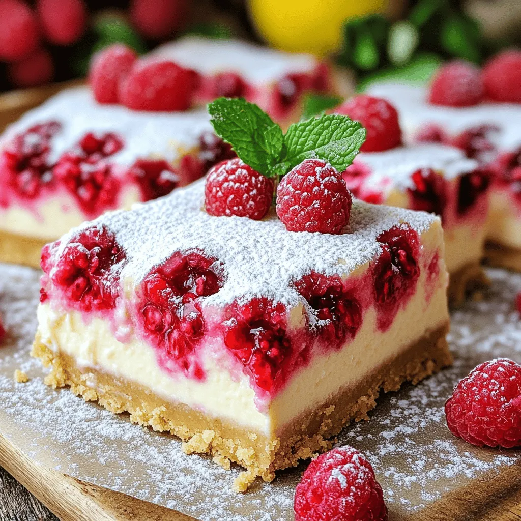 Raspberry Lemon Cheesecake Bars Perfectly Creamy Treat