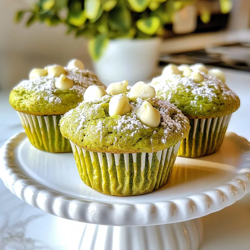 Matcha White Chocolate Muffins Scrumptious and Easy