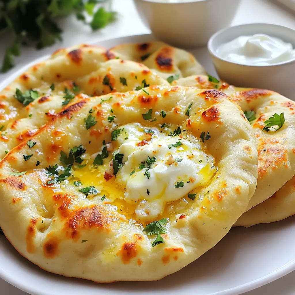 Cheese Stuffed Garlic Naan Tasty and Easy Recipe