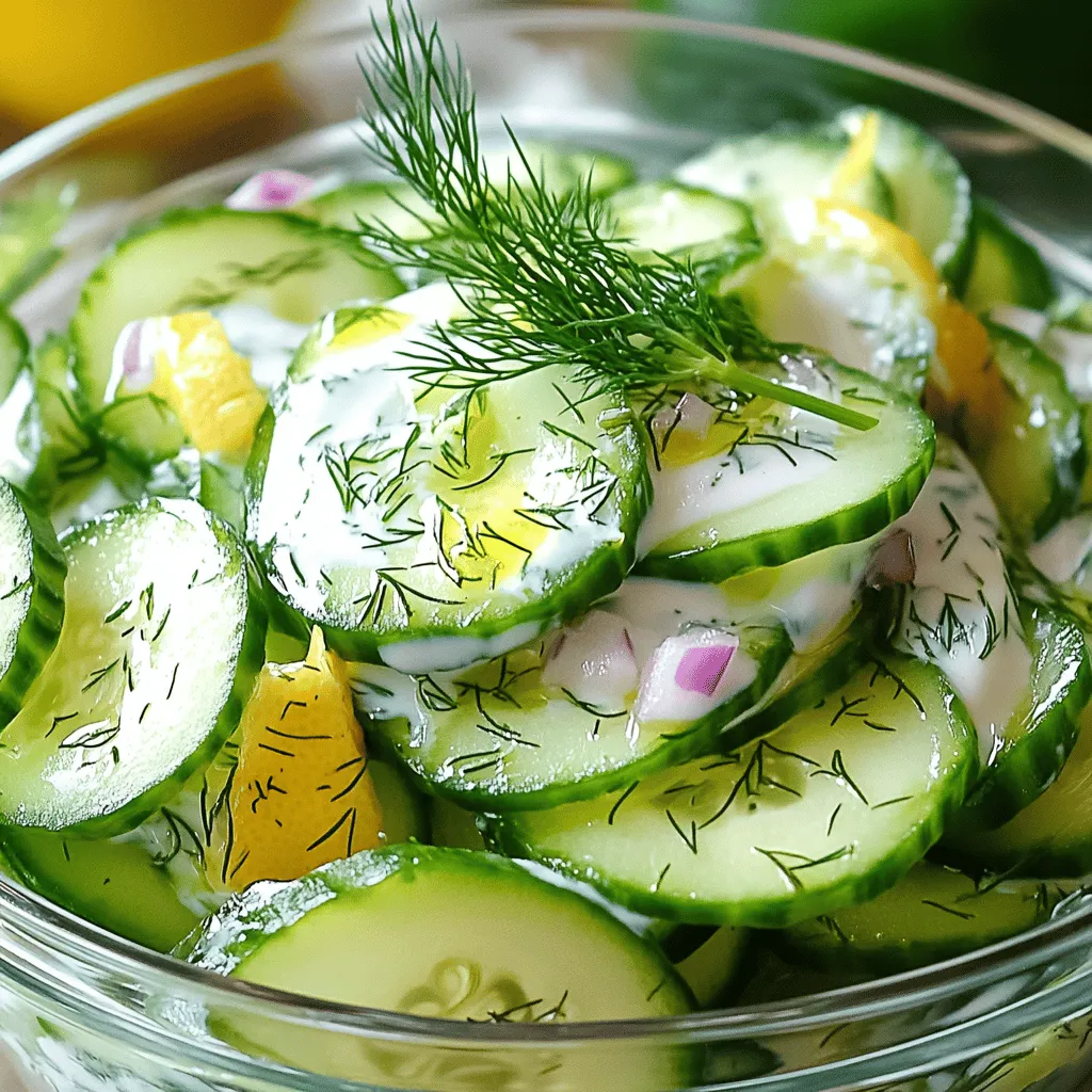 Cucumber Dill Salad Refreshing and Simple Delight