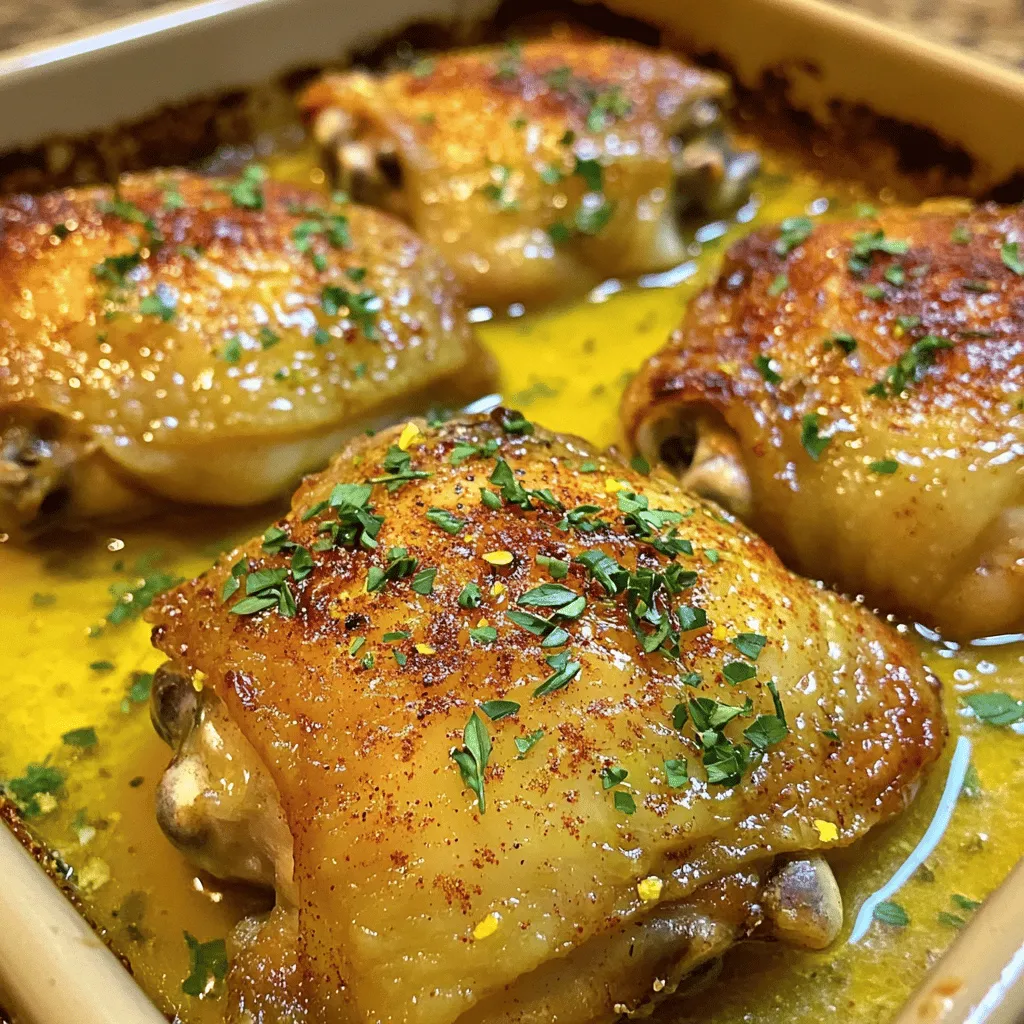 Garlic Butter Baked Chicken Thighs Juicy and Flavorful