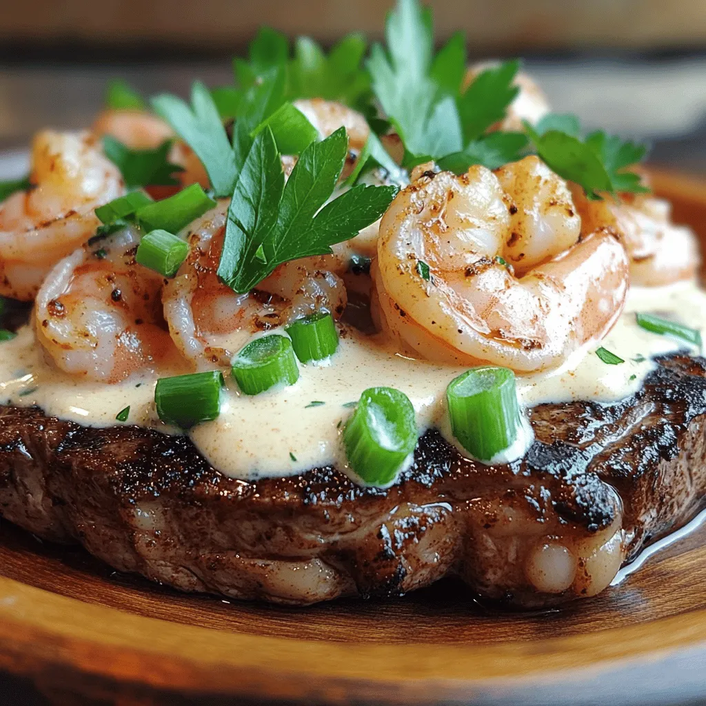 Steak with Creamy Cajun Shrimp Sauce Bold Flavor Dish