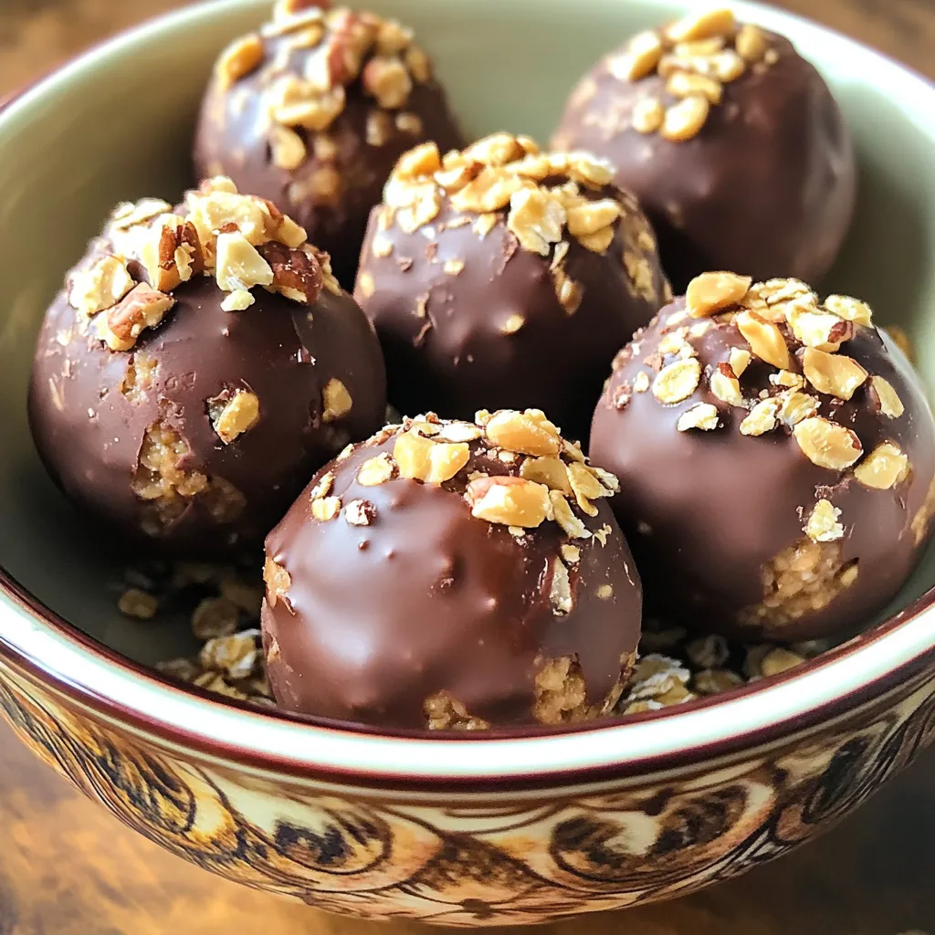 No Bake Peanut Butter Chocolate Energy Balls Recipe