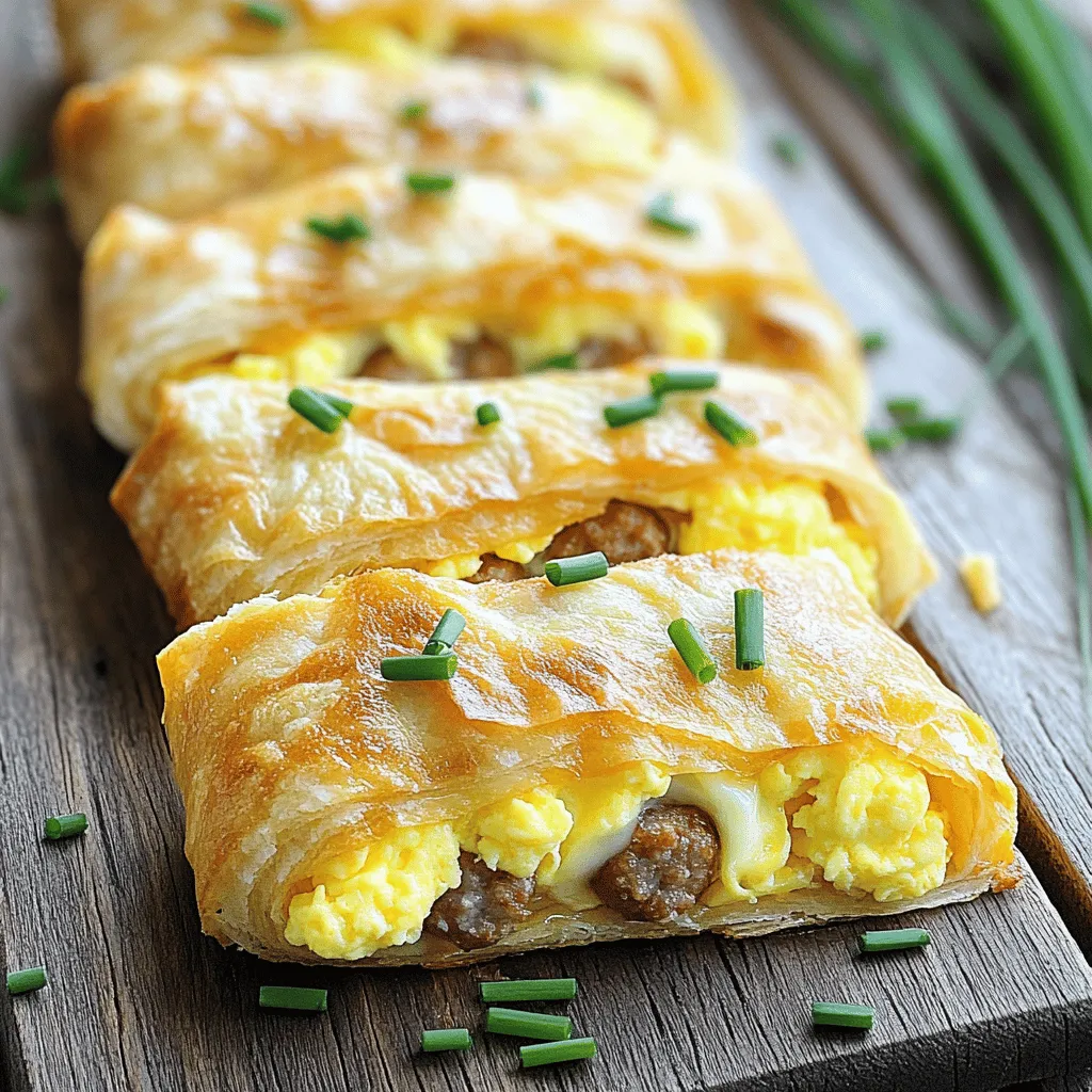 Sausage, Egg, and Cheese Breakfast Roll-Ups Delight