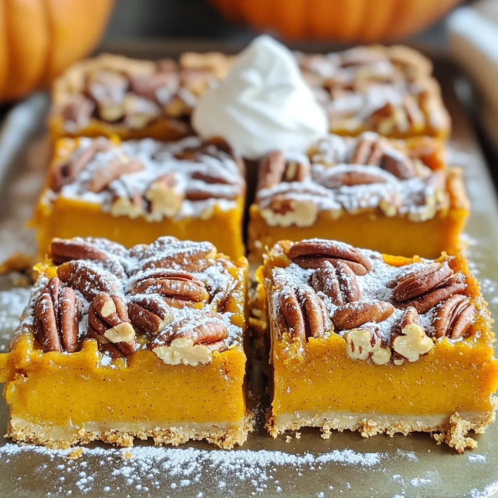 Pumpkin Pecan Pie Bars Delightful Fall Dessert Recipe