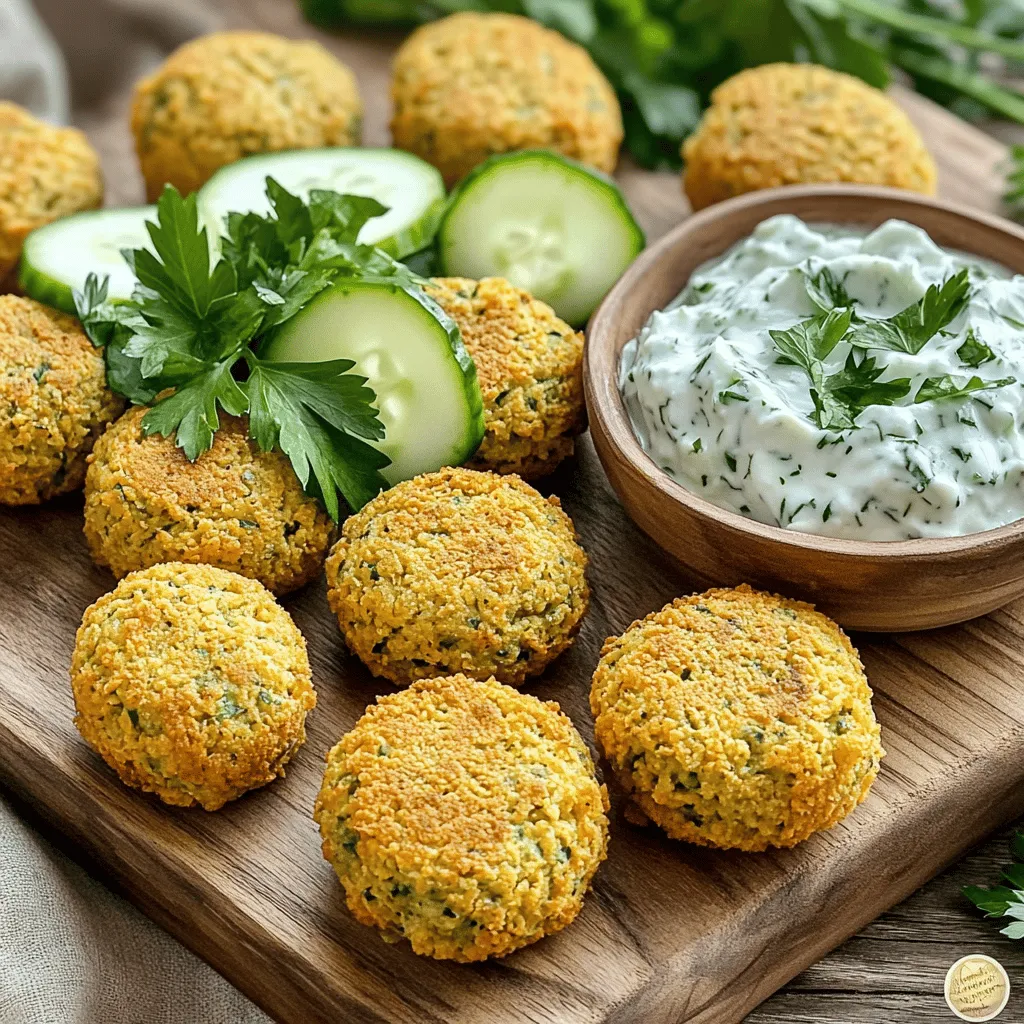 Baked Falafel with Tzatziki Sauce Fresh and Savory Dish