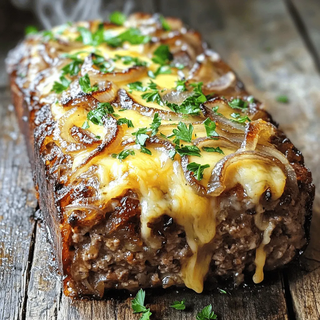 Delicious French Onion Meatloaf Juicy Cheesy Delight