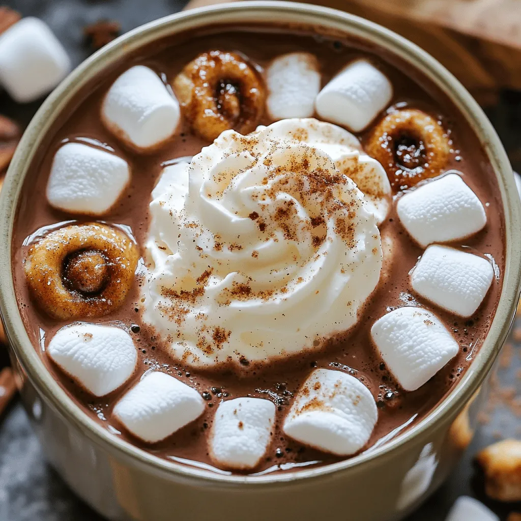 Slow Cooker Cinnamon Roll Hot Chocolate Delight